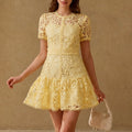 Lemon Lace Mini Dress