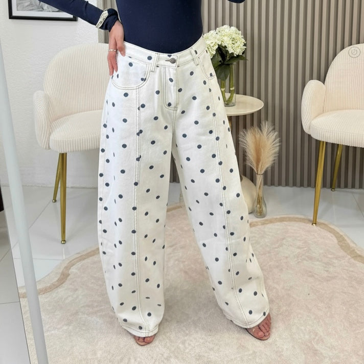 Blue Polka Dot Pants