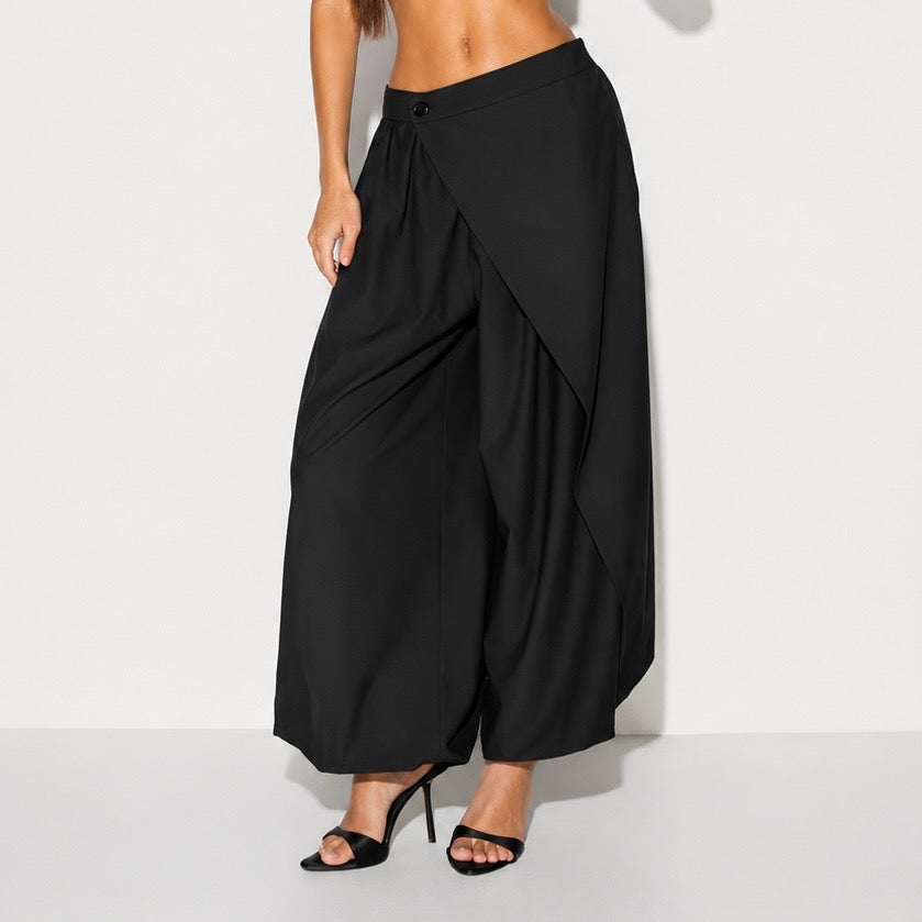 Black Nova Wide Leg Pants