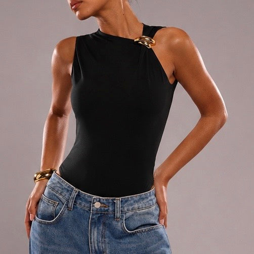 Amara Black Bodysuit